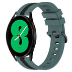 For Samsung Galaxy Watch4 44mm / Green+Black