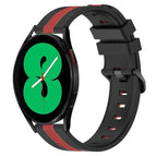 For Samsung Galaxy Watch4 44mm / Black+Red
