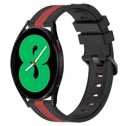 20mm Vertical Two-Color Silicone Watch Band, For Samsung Galaxy Watch4 44mm, For Samsung Galaxy Watch4 40mm