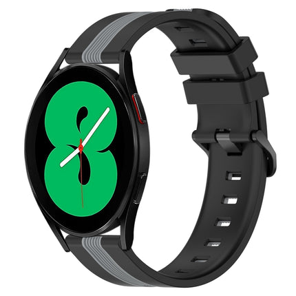 20mm Vertical Two-Color Silicone Watch Band, For Samsung Galaxy Watch4 44mm, For Samsung Galaxy Watch4 40mm