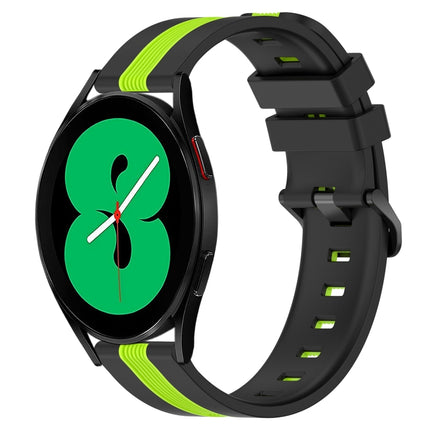 20mm Vertical Two-Color Silicone Watch Band, For Samsung Galaxy Watch4 44mm, For Samsung Galaxy Watch4 40mm