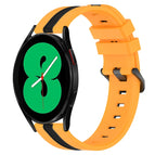 For Samsung Galaxy Watch4 44mm / Yellow+Black