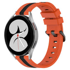 For Samsung Galaxy Watch4 40mm / Orange+Black