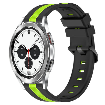 20mm Vertical Two-Color Silicone Watch Band, For Samsung  Galaxy Watch4 Classic 42mm, For Samsung  Galaxy Watch4 Classic 46mm