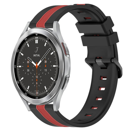 20mm Vertical Two-Color Silicone Watch Band, For Samsung  Galaxy Watch4 Classic 42mm, For Samsung  Galaxy Watch4 Classic 46mm