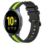 For Samsung Galaxy Watch Active2 44mm / Black+Lime Green