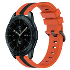 For Samsung Galaxy Watch 42mm / Orange+Black