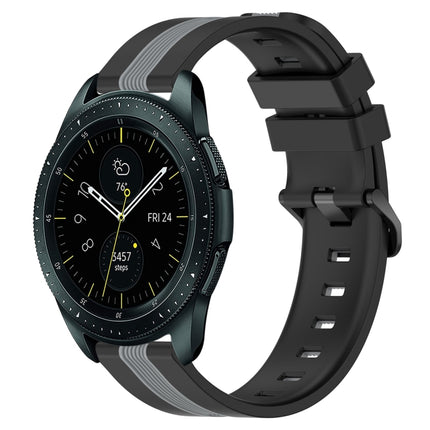 20mm Vertical Two-Color Silicone Watch Band, For Samsung Galaxy Watch 42mm, For Samsung Galaxy Watch 6 44mm