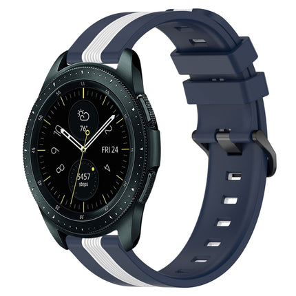 20mm Vertical Two-Color Silicone Watch Band, For Samsung Galaxy Watch 42mm, For Samsung Galaxy Watch 6 44mm