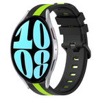 For Samsung Galaxy Watch 6 44mm / Black+Lime Green