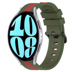 For Samsung Galaxy Watch 6 44mm / Army Green+Red