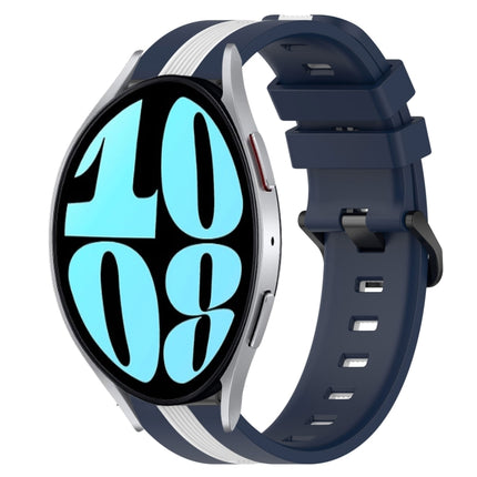 20mm Vertical Two-Color Silicone Watch Band, For Samsung Galaxy Watch 42mm, For Samsung Galaxy Watch 6 44mm