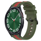 For Samsung Galaxy Watch 6 Classic 43mm / Army Green+Red