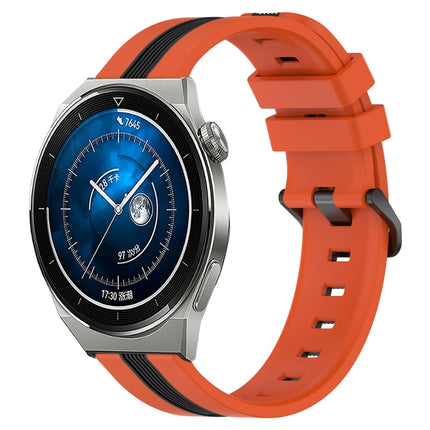 20mm Vertical Two-Color Silicone Watch Band, For Huawei Watch GT3 Pro 43mm, For Huawei Watch GT3 42mm