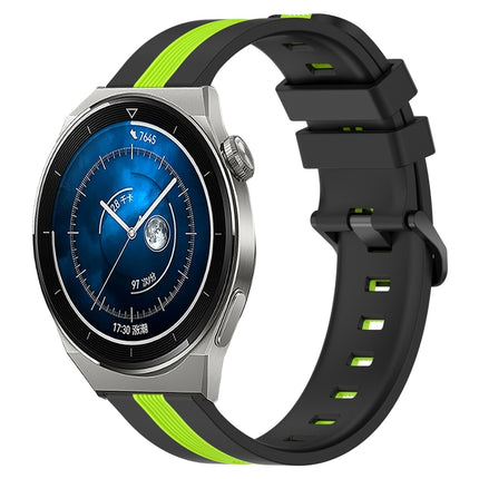 20mm Vertical Two-Color Silicone Watch Band, For Huawei Watch GT3 Pro 43mm, For Huawei Watch GT3 42mm