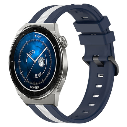 20mm Vertical Two-Color Silicone Watch Band, For Huawei Watch GT3 Pro 43mm, For Huawei Watch GT3 42mm