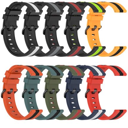 20mm Vertical Two-Color Silicone Watch Band, For Huawei Watch GT3 Pro 43mm, For Huawei Watch GT3 42mm