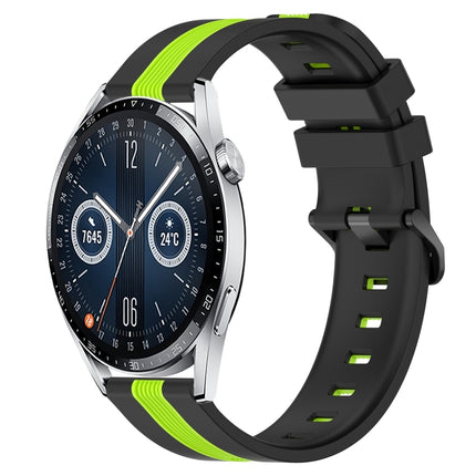 20mm Vertical Two-Color Silicone Watch Band, For Huawei Watch GT3 Pro 43mm, For Huawei Watch GT3 42mm