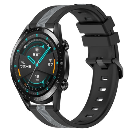 20mm Vertical Two-Color Silicone Watch Band, For Huawei Watch GT2 42mm, For Huawei Watch 2