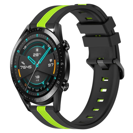 20mm Vertical Two-Color Silicone Watch Band, For Huawei Watch GT2 42mm, For Huawei Watch 2