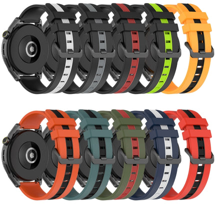 20mm Vertical Two-Color Silicone Watch Band, For Huawei Watch GT2 42mm, For Huawei Watch 2