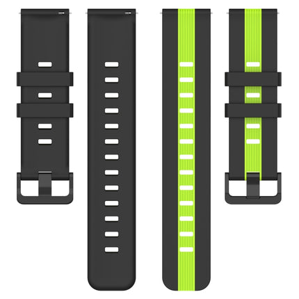 20mm Vertical Two-Color Silicone Watch Band, For Huawei Watch GT2 42mm, For Huawei Watch 2