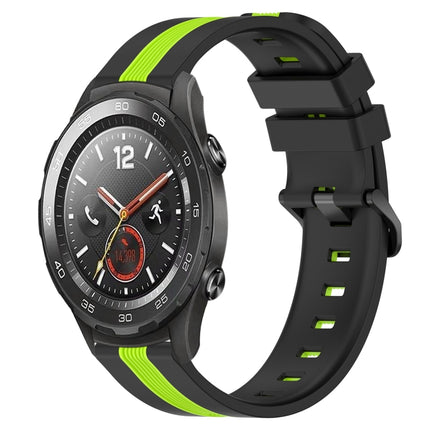 20mm Vertical Two-Color Silicone Watch Band, For Huawei Watch GT2 42mm, For Huawei Watch 2