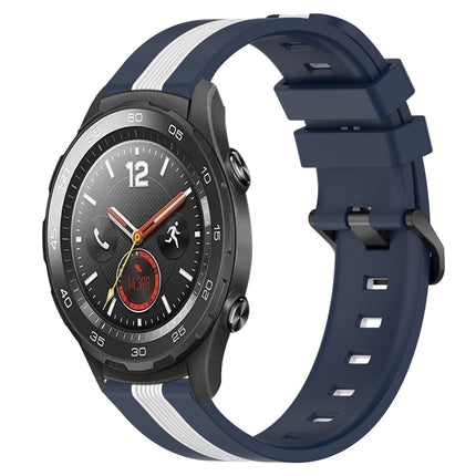 20mm Vertical Two-Color Silicone Watch Band, For Huawei Watch GT2 42mm, For Huawei Watch 2