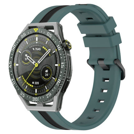 22mm Vertical Two-Color Silicone Watch Band, For Huawei Watch GT 3 SE, For Huawei Watch Buds