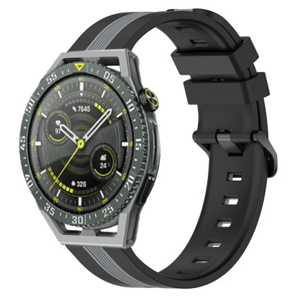 22mm Vertical Two-Color Silicone Watch Band, For Huawei Watch GT 3 SE, For Huawei Watch Buds