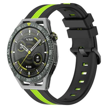 22mm Vertical Two-Color Silicone Watch Band, For Huawei Watch GT 3 SE, For Huawei Watch Buds