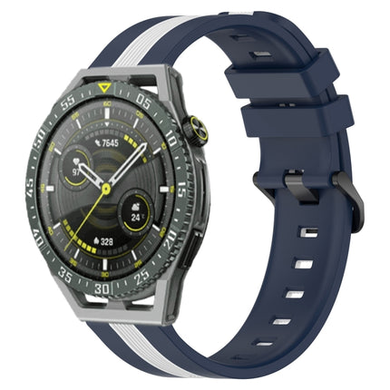 22mm Vertical Two-Color Silicone Watch Band, For Huawei Watch GT 3 SE, For Huawei Watch Buds