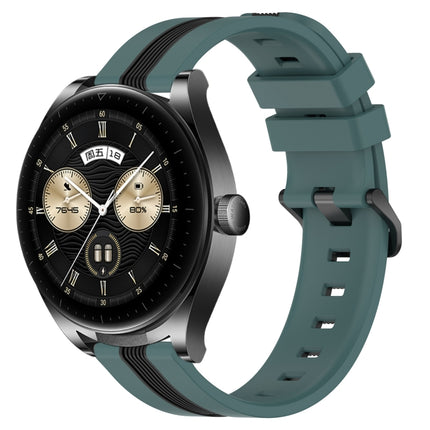 22mm Vertical Two-Color Silicone Watch Band, For Huawei Watch GT 3 SE, For Huawei Watch Buds