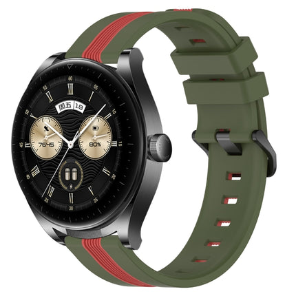 22mm Vertical Two-Color Silicone Watch Band, For Huawei Watch GT 3 SE, For Huawei Watch Buds