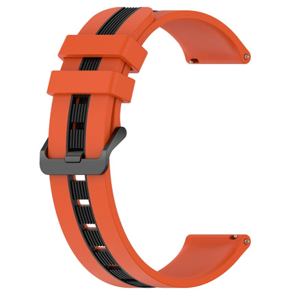 22mm Vertical Two-Color Silicone Watch Band, For Huawei Watch GT3 Pro 46mm, For Huawei Watch GT3 46mm