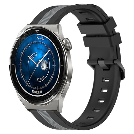 22mm Vertical Two-Color Silicone Watch Band, For Huawei Watch GT3 Pro 46mm, For Huawei Watch GT3 46mm