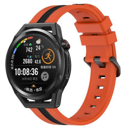 22mm Vertical Two-Color Silicone Watch Band, For Huawei Watch GT Runner, For Huawei Watch 3 Pro New