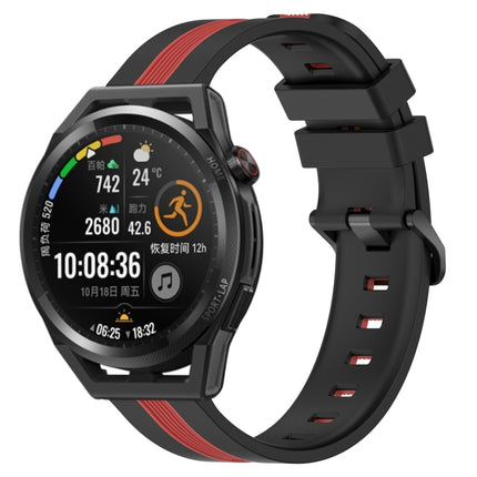 22mm Vertical Two-Color Silicone Watch Band, For Huawei Watch GT Runner, For Huawei Watch 3 Pro New
