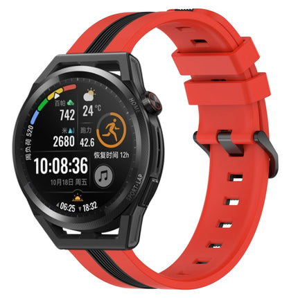 22mm Vertical Two-Color Silicone Watch Band, For Huawei Watch GT Runner, For Huawei Watch 3 Pro New