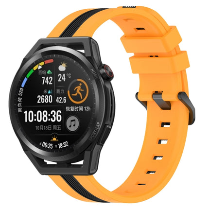 22mm Vertical Two-Color Silicone Watch Band, For Huawei Watch GT Runner, For Huawei Watch 3 Pro New
