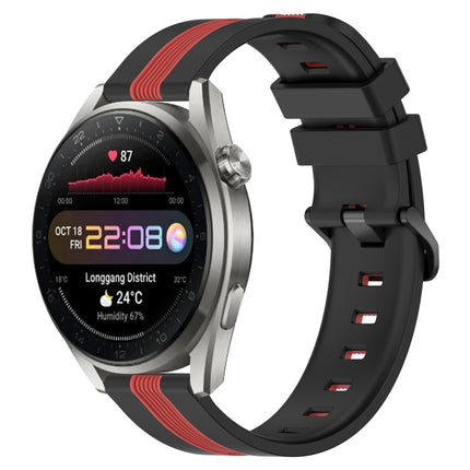 22mm Vertical Two-Color Silicone Watch Band, For Huawei Watch GT Runner, For Huawei Watch 3 Pro New