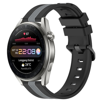 22mm Vertical Two-Color Silicone Watch Band, For Huawei Watch GT Runner, For Huawei Watch 3 Pro New