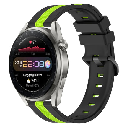 22mm Vertical Two-Color Silicone Watch Band, For Huawei Watch GT Runner, For Huawei Watch 3 Pro New
