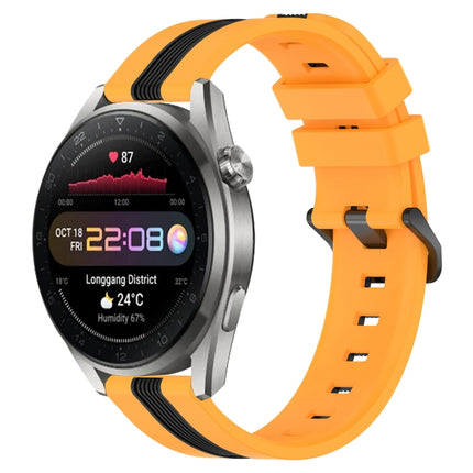 22mm Vertical Two-Color Silicone Watch Band, For Huawei Watch GT Runner, For Huawei Watch 3 Pro New