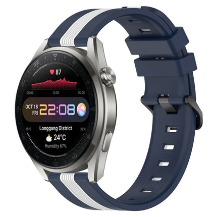 22mm Vertical Two-Color Silicone Watch Band, For Huawei Watch GT Runner, For Huawei Watch 3 Pro New
