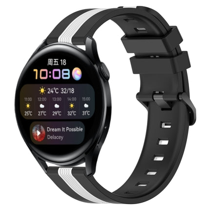 22mm Vertical Two-Color Silicone Watch Band, For Huawei Watch 3, For Huawei Watch 3 Pro