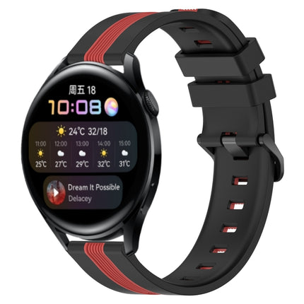 22mm Vertical Two-Color Silicone Watch Band, For Huawei Watch 3, For Huawei Watch 3 Pro