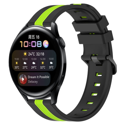 22mm Vertical Two-Color Silicone Watch Band, For Huawei Watch 3, For Huawei Watch 3 Pro