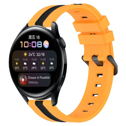 22mm Vertical Two-Color Silicone Watch Band, For Huawei Watch 3, For Huawei Watch 3 Pro