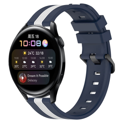 22mm Vertical Two-Color Silicone Watch Band, For Huawei Watch 3, For Huawei Watch 3 Pro